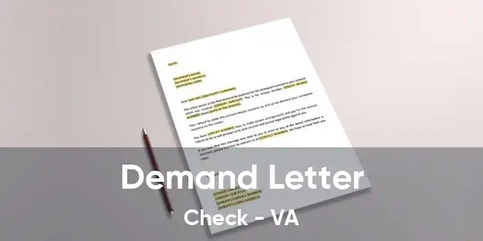 Demand Letter Check - VA