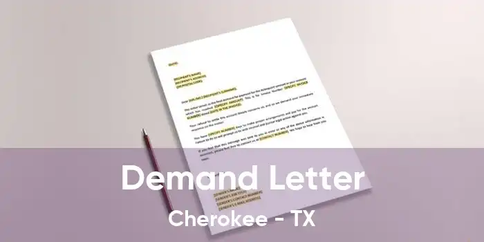  Demand Letter Cherokee - TX