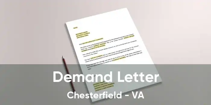 Demand Letter Chesterfield - VA