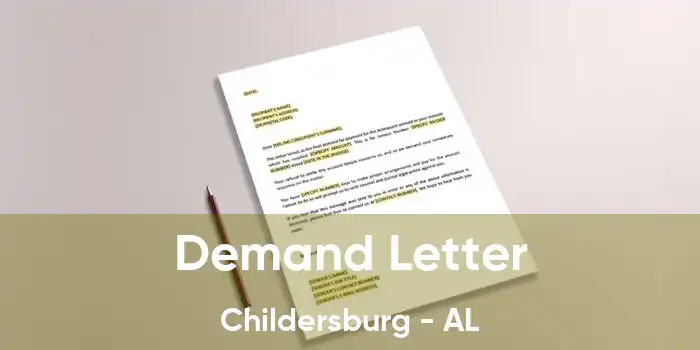 Demand Letter Childersburg - AL