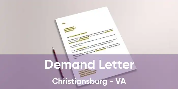 Demand Letter Christiansburg - VA