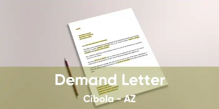 Demand Letter Cibola - AZ