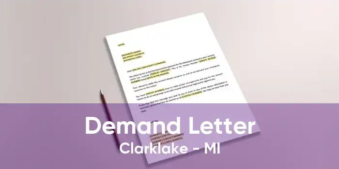 Demand Letter Clarklake - MI