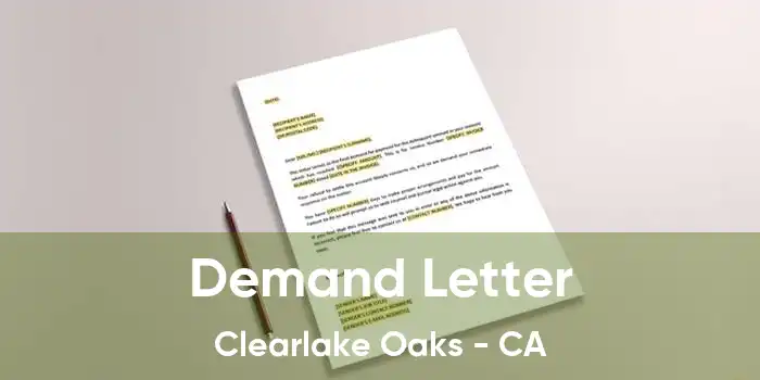  Demand Letter Clearlake Oaks - CA
