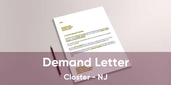 Demand Letter Closter - NJ