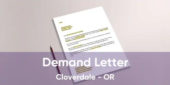 Demand Letter Cloverdale - OR