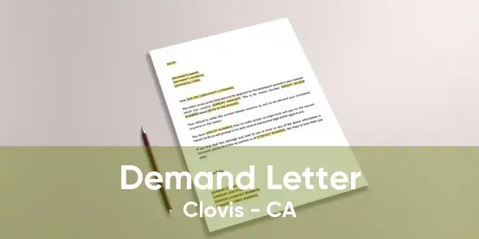Demand Letter Clovis - CA