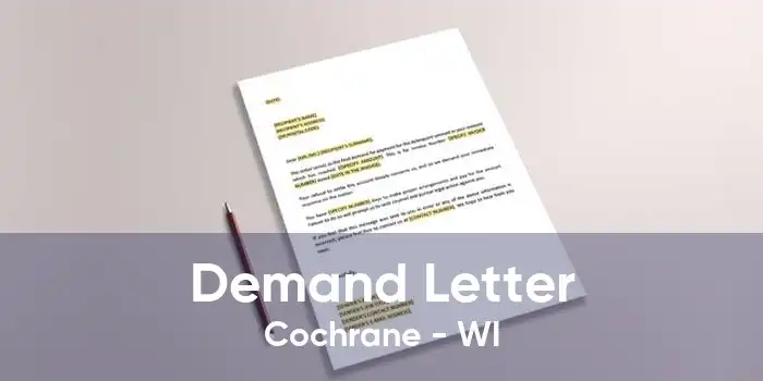 Demand Letter Cochrane - WI