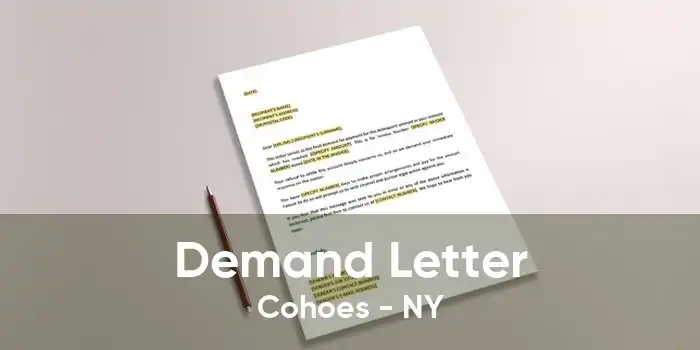Demand Letter Cohoes - NY