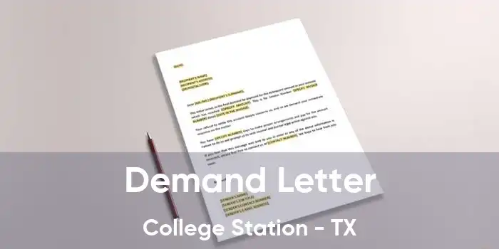 Demand Letter College Station - TX