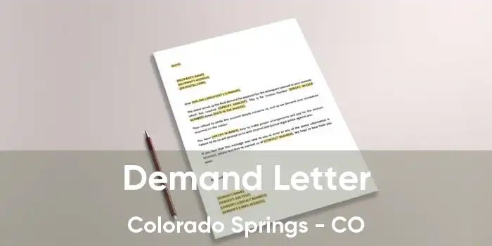 Demand Letter Colorado Springs - CO