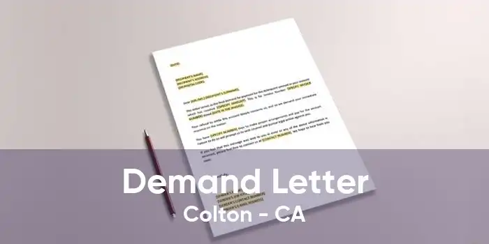Demand Letter Colton - CA