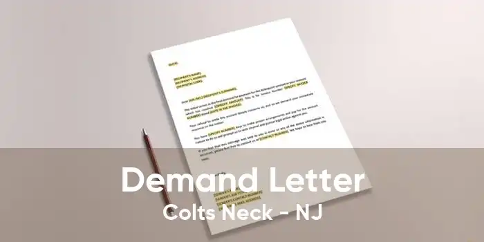 Demand Letter Colts Neck - NJ