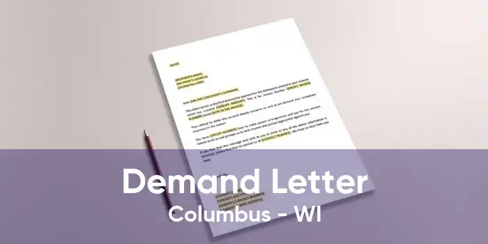 Demand Letter Columbus - WI
