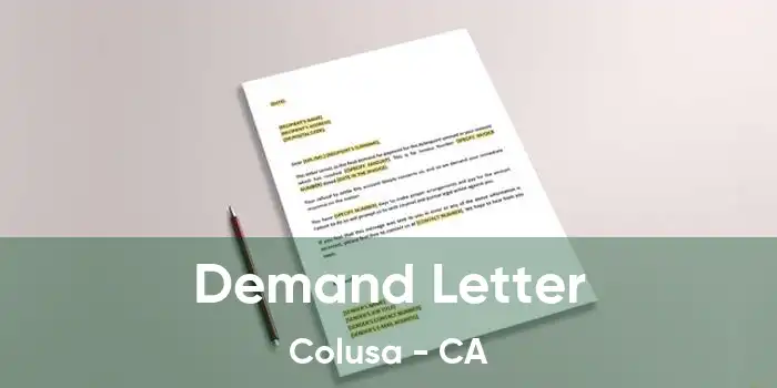 Demand Letter Colusa - CA