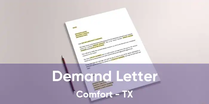 Demand Letter Comfort - TX