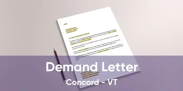 Demand Letter Concord - VT