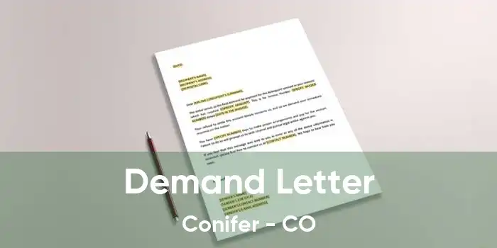 Demand Letter Conifer - CO