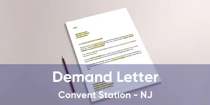 Demand Letter Convent Station - NJ