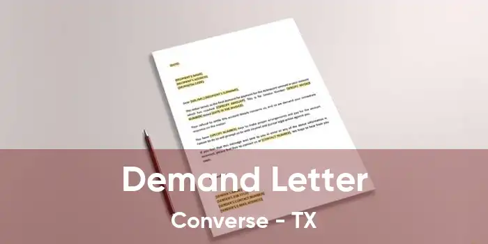 Demand Letter Converse - TX