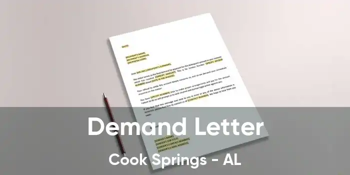 Demand Letter Cook Springs - AL