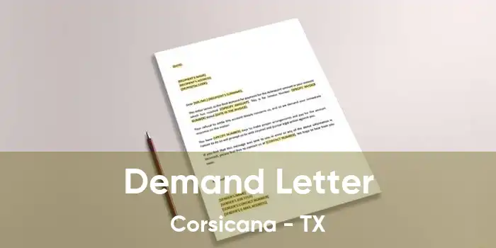  Demand Letter Corsicana - TX