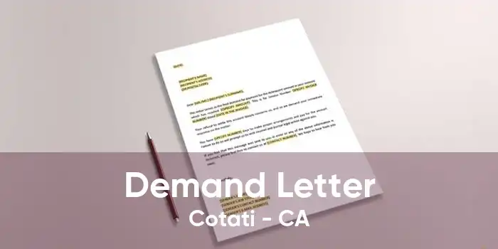 Demand Letter Cotati - CA