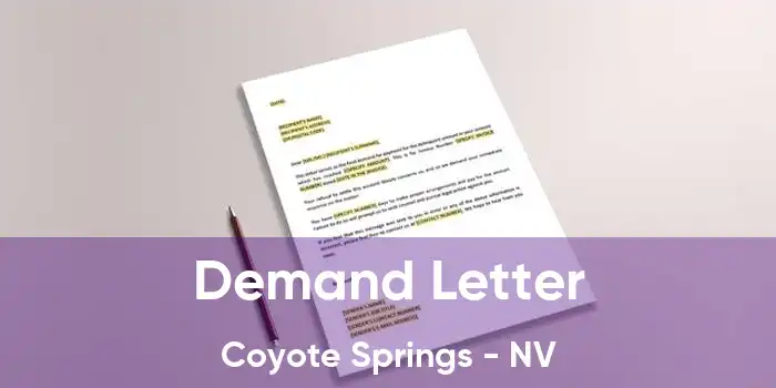  Demand Letter Coyote Springs - NV