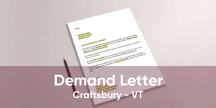 Demand Letter Craftsbury - VT