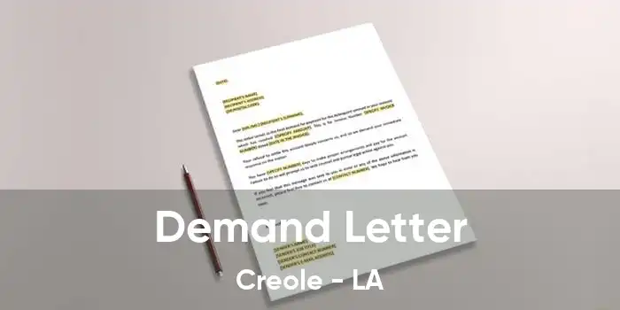 Demand Letter Creole - LA