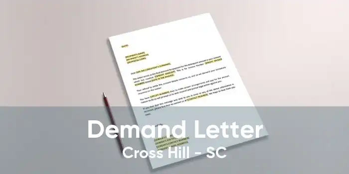 Demand Letter Cross Hill - SC