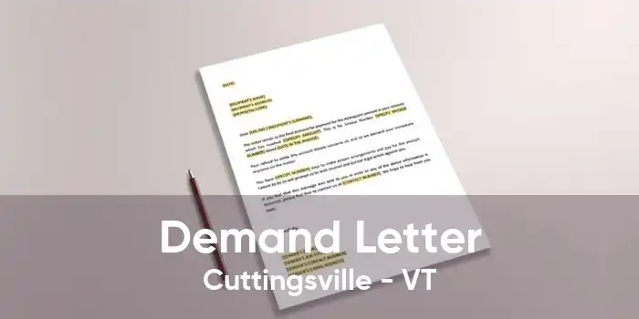 Demand Letter Cuttingsville - VT