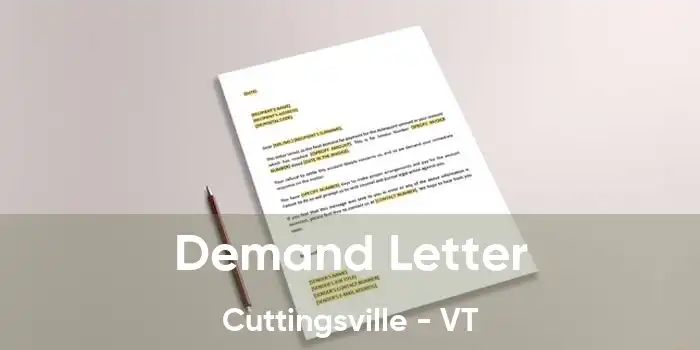 Demand Letter Cuttingsville - VT