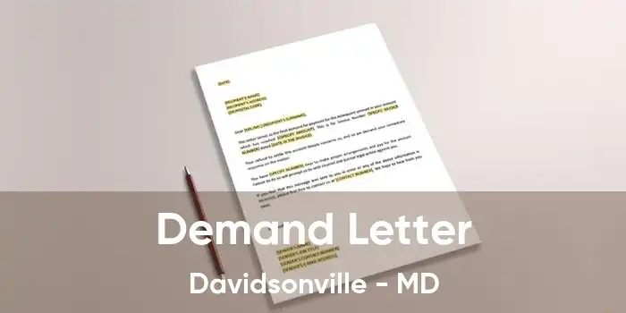 Demand Letter Davidsonville - MD