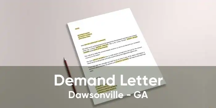 Demand Letter Dawsonville - GA