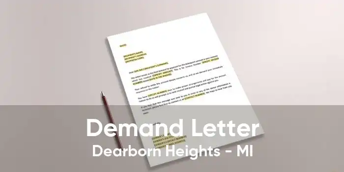 Demand Letter Dearborn Heights - MI