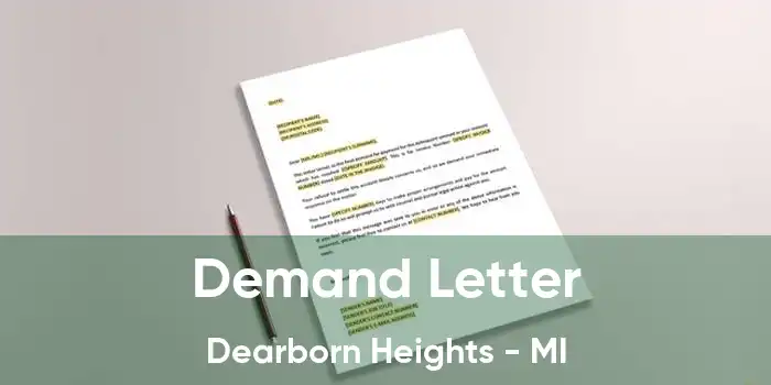  Demand Letter Dearborn Heights - MI
