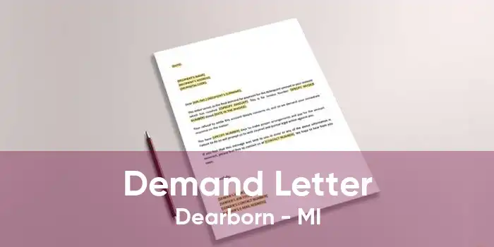 Demand Letter Dearborn - MI