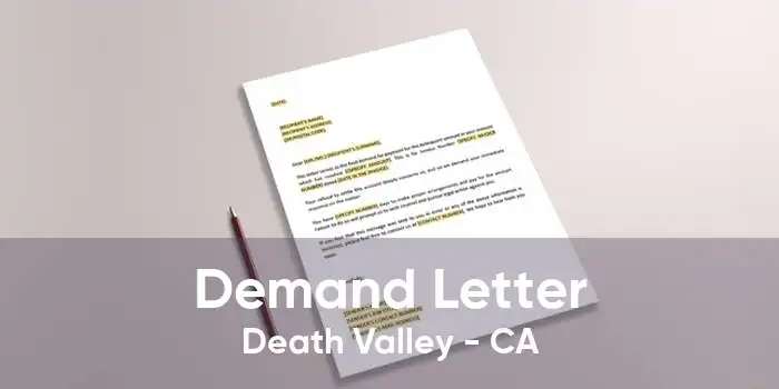 Demand Letter Death Valley - CA