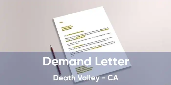 Demand Letter Death Valley - CA