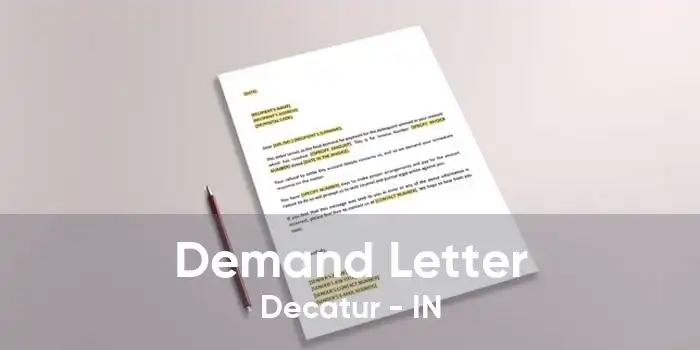 Demand Letter Decatur - IN