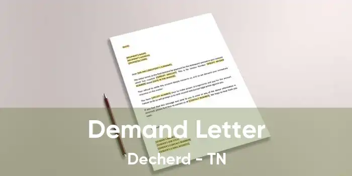 Demand Letter Decherd - TN