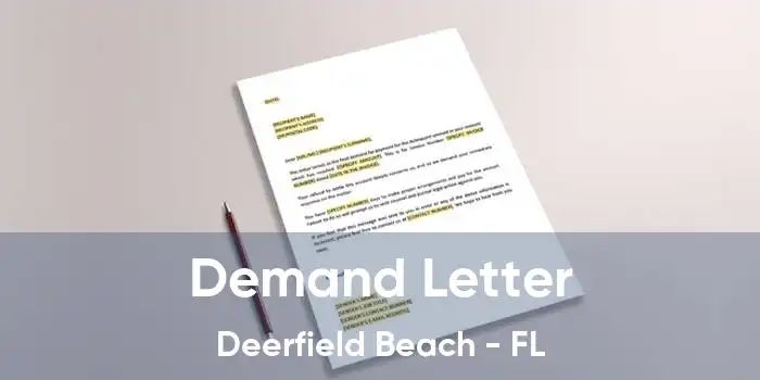  Demand Letter Deerfield Beach - FL