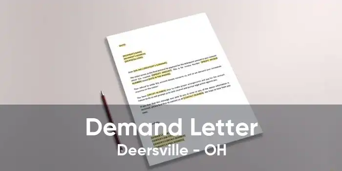 Demand Letter Deersville - OH