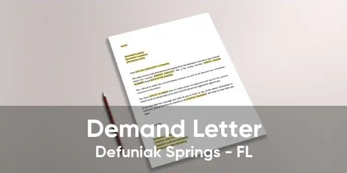 Demand Letter Defuniak Springs - FL