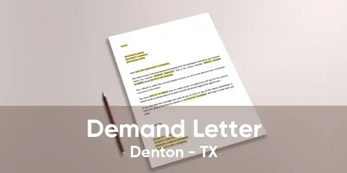 Demand Letter Denton - TX