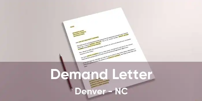 Demand Letter Denver - NC