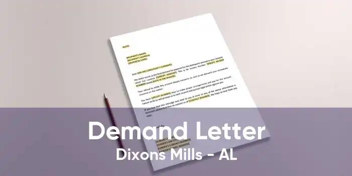 Demand Letter Dixons Mills - AL