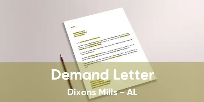 Demand Letter Dixons Mills - AL