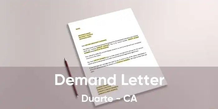 Demand Letter Duarte - CA